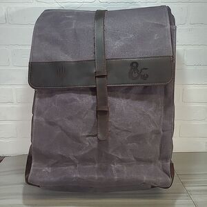 Dungeons & Dragons / Magic‎ The Gather Gray /Brown Leather Waxed Canvas Backpack